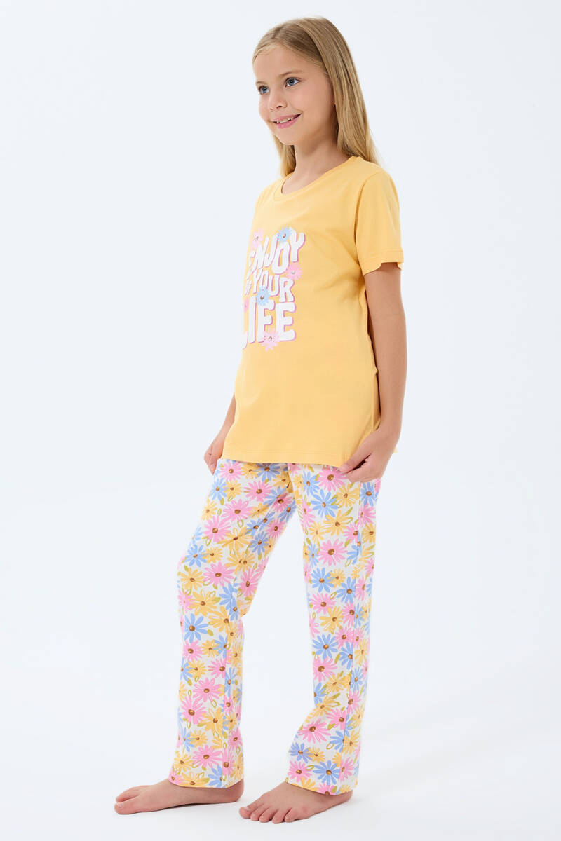 Rolypoly Kız Çocuk Sarı Pijama Takım