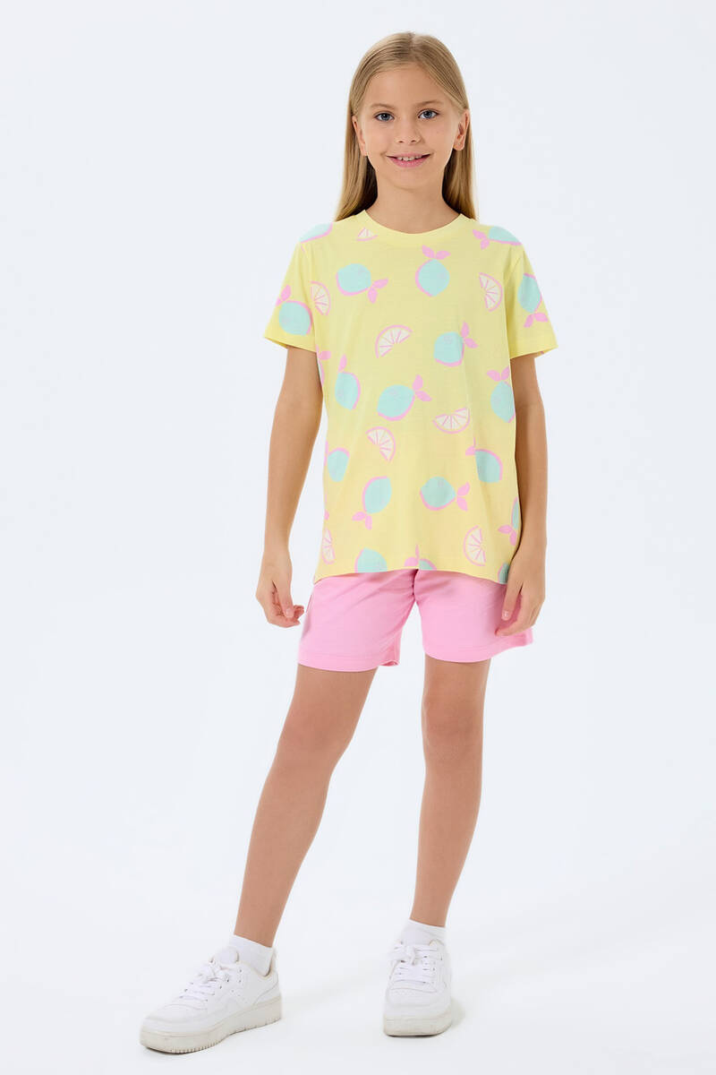 Rolypoly Kız Çocuk Sarı Şort Takım