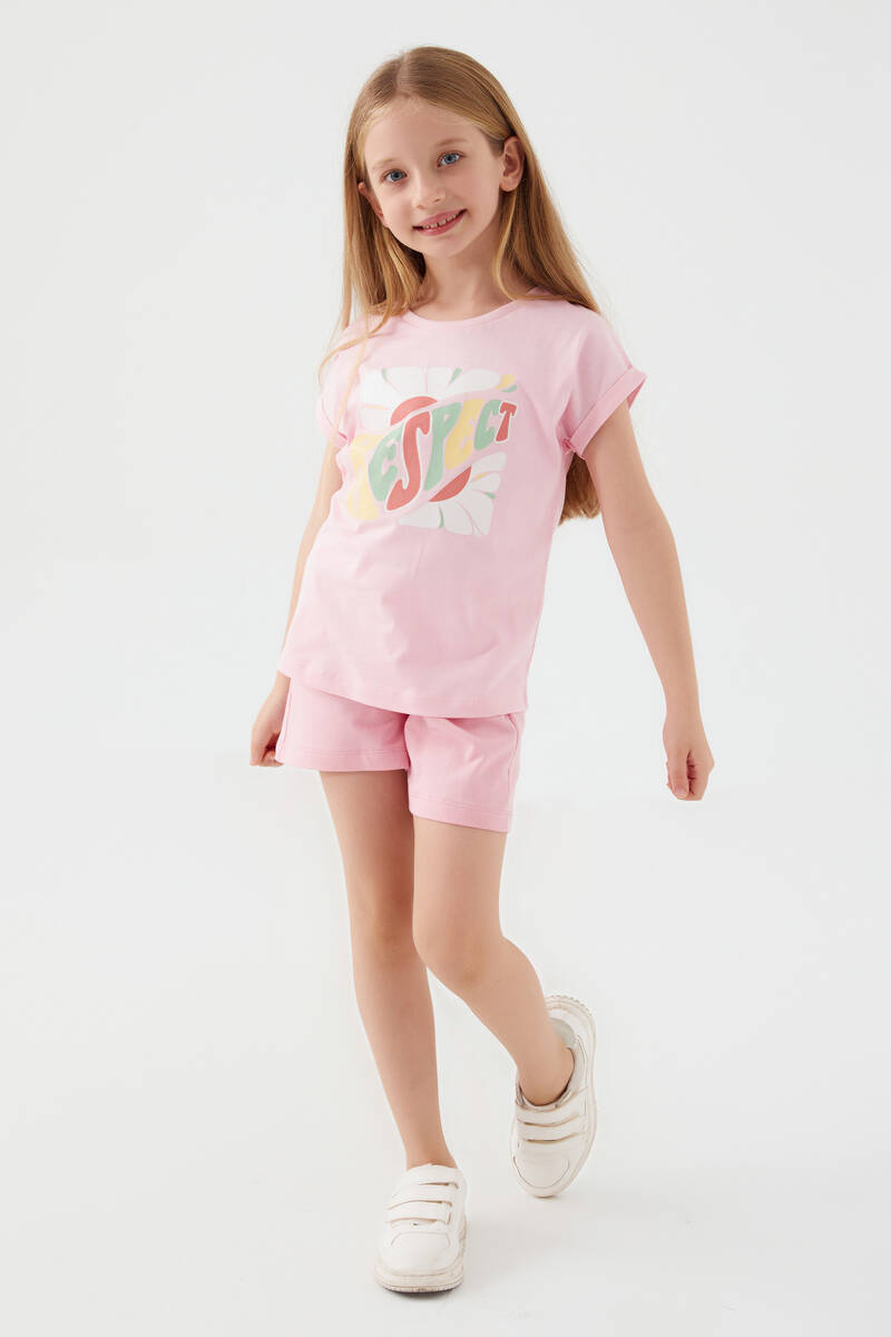 Rolypoly Kız Çocuk Pembe Şortlu Takım Rolypoly Kız Çocuk Pembe Şortlu Takım