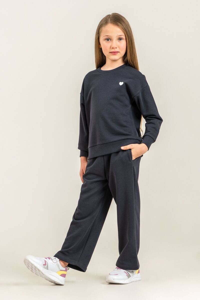 Rolypoly Kız Çocuk Sweet And Chic Antrasit Eşofman Takımı RP3921-C-V1 - 1