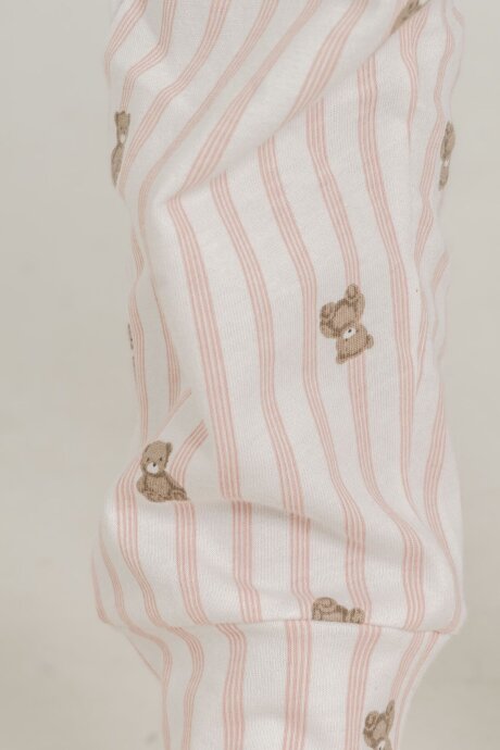 Rolypoly Kız Çocuk %100 Pamuk Sweet Bear Pembe Uzun Kol Pijama Takım RP3911-C-V1 - 5