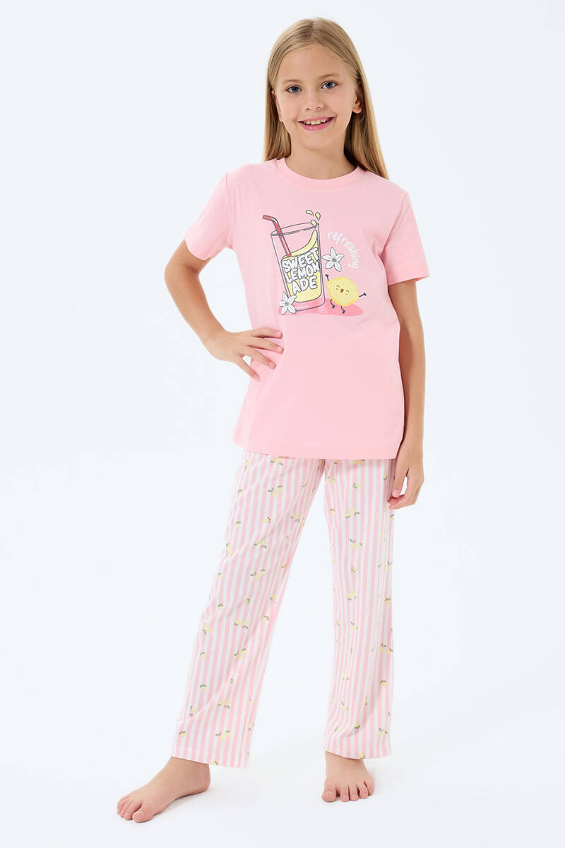 Rolypoly Kız Çocuk Pembe Pijama Takım