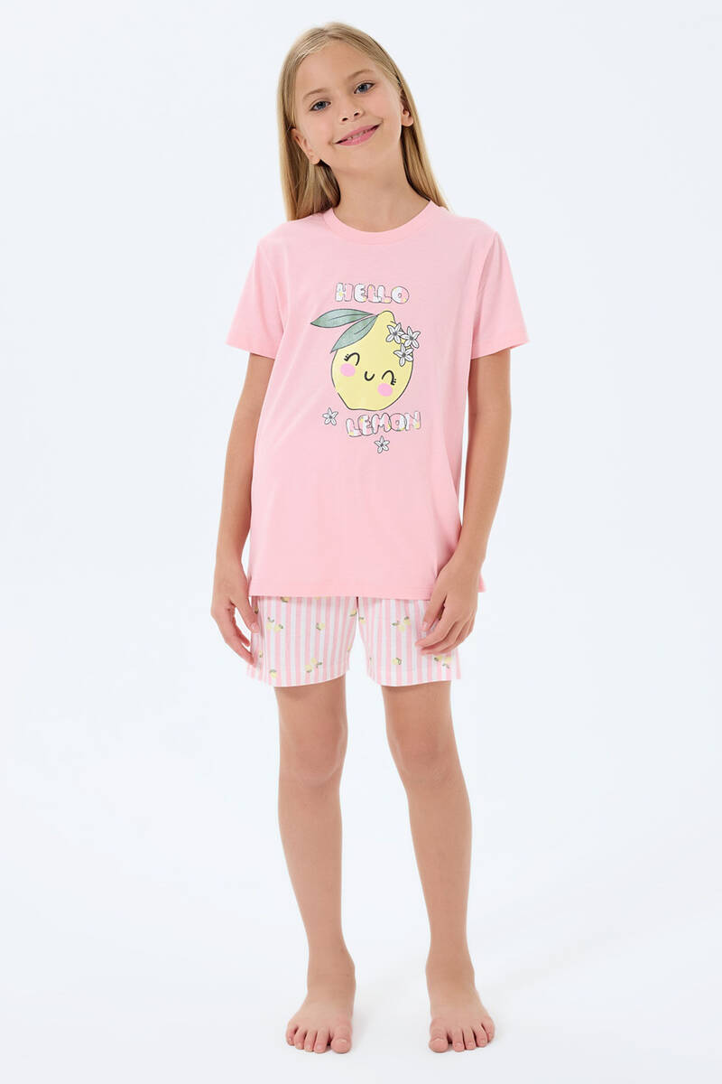 Rolypoly Kız Çocuk Pembe Şort Takım