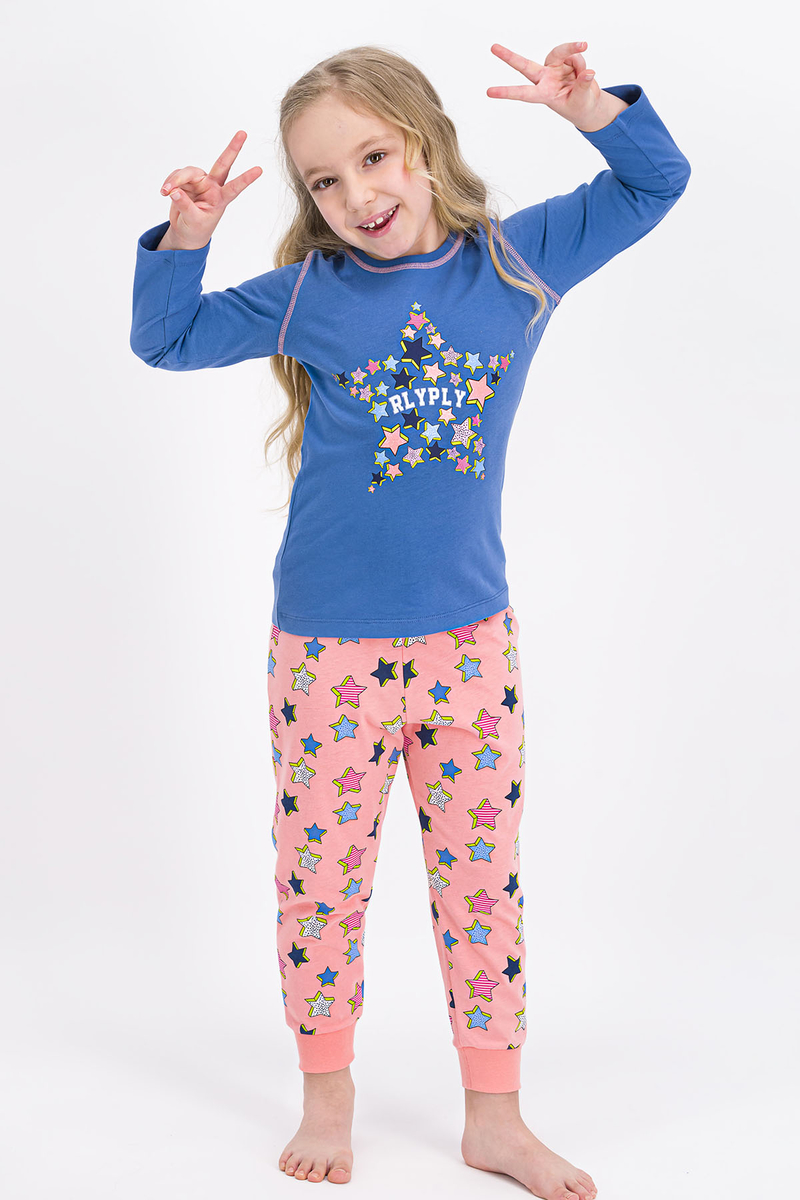 RolyPoly - Rolypoly Big Star İndigo Kız Çocuk Pijama Takımı