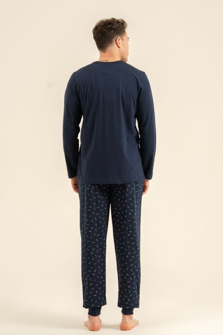 Rolypoly New Year Time Baba Oğul %100 Pamuk Lacivert Uzun Kol Pijama Takım RP3935-A-V1 - 8