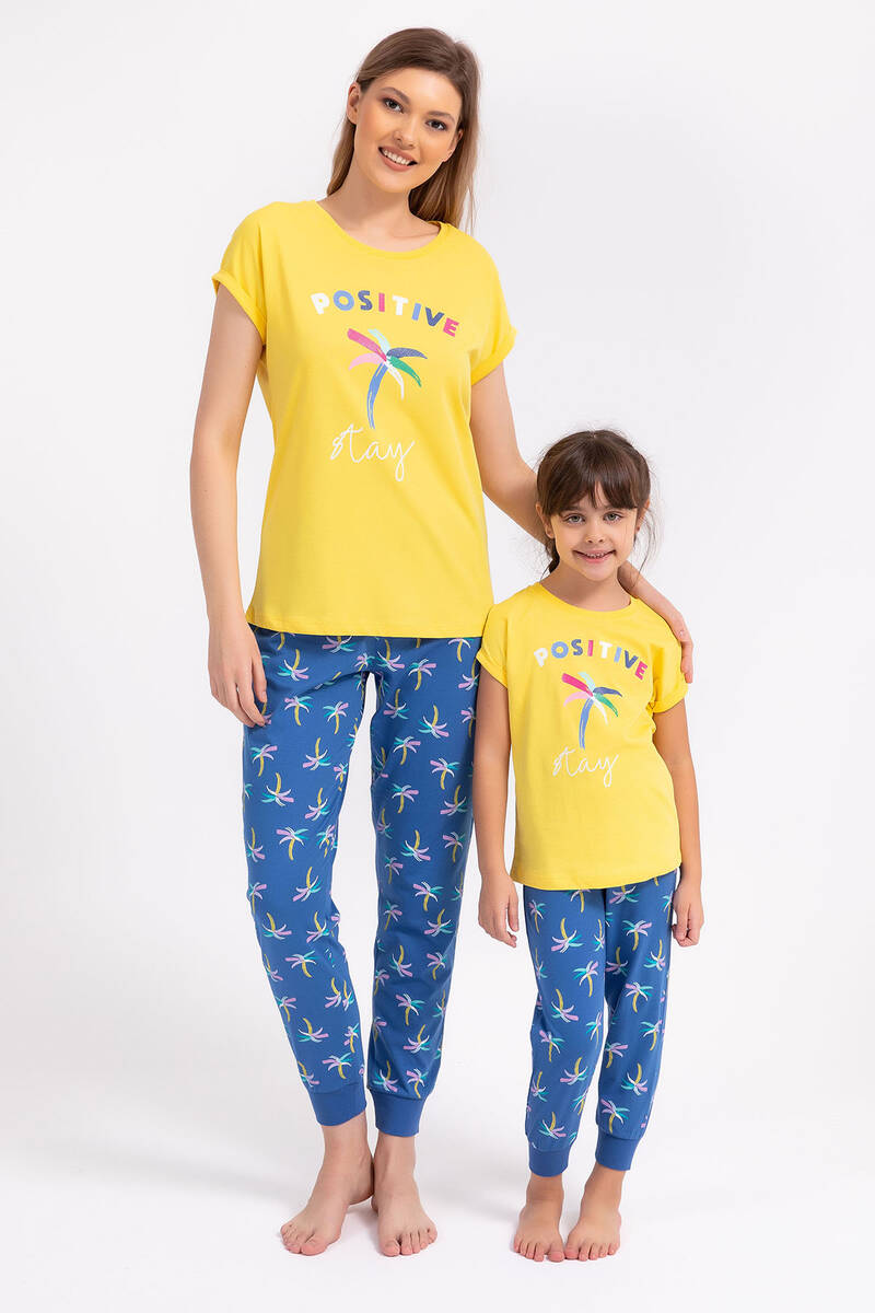 RolyPoly - Rolypoly Positive Stay Sarı Kız Çocuk Pijama Takımı (1)