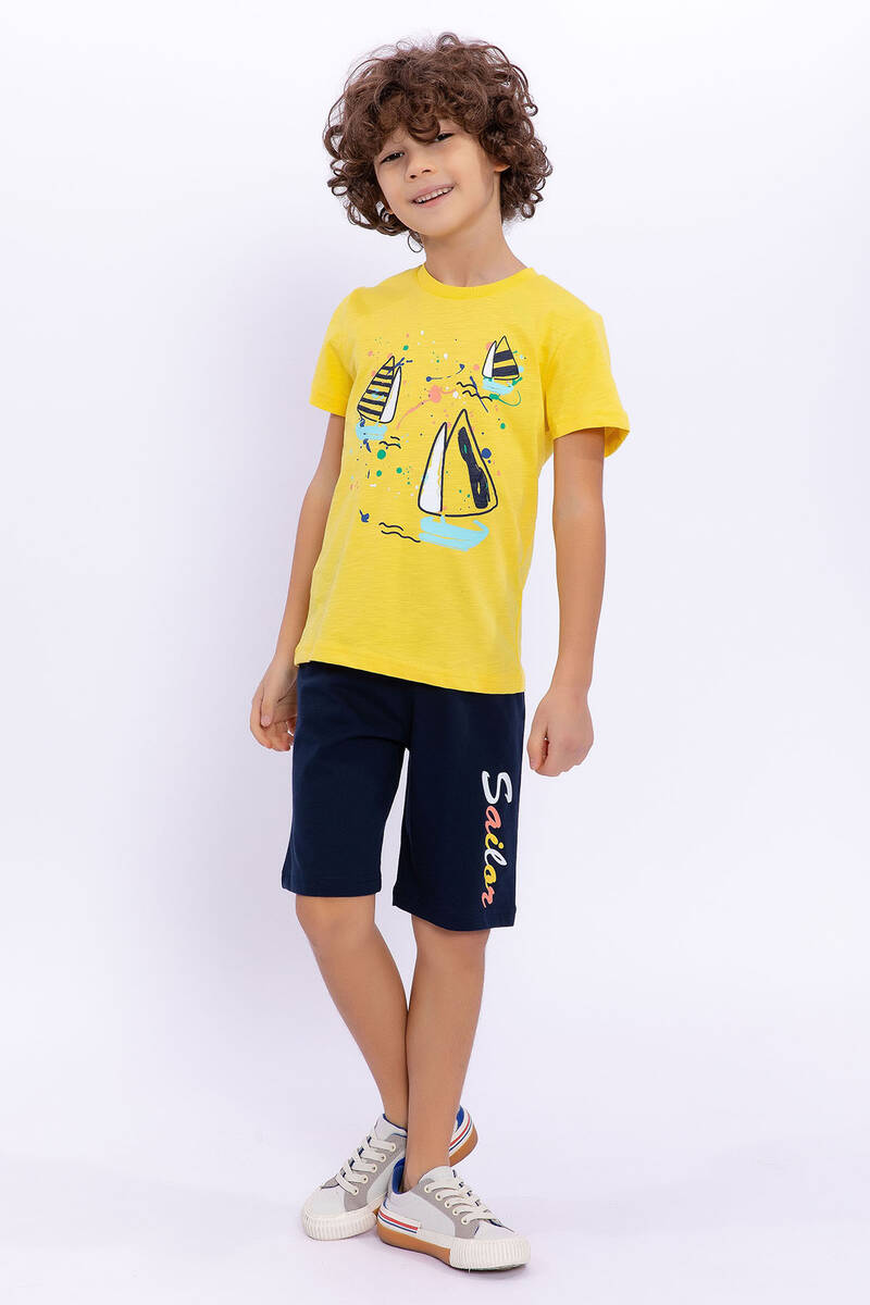 Rolypoly Sailor Sarı Erkek Çocuk Bermuda Takım