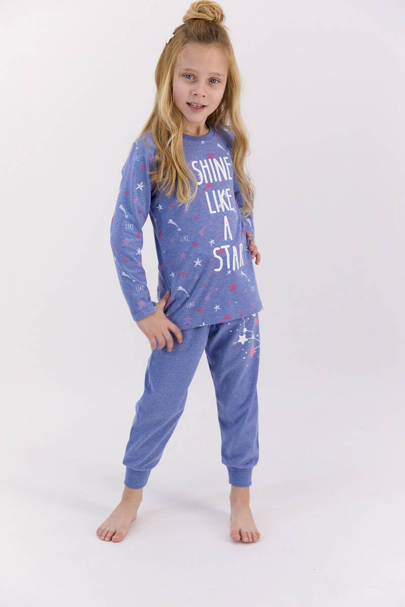 RolyPoly Shine Like A Star Mavimelanj Kız Çocuk Pijama Takımı