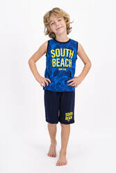 Rolypoly South Beach Cobalt Mavi Genç Erkek Bermuda Takım - Thumbnail