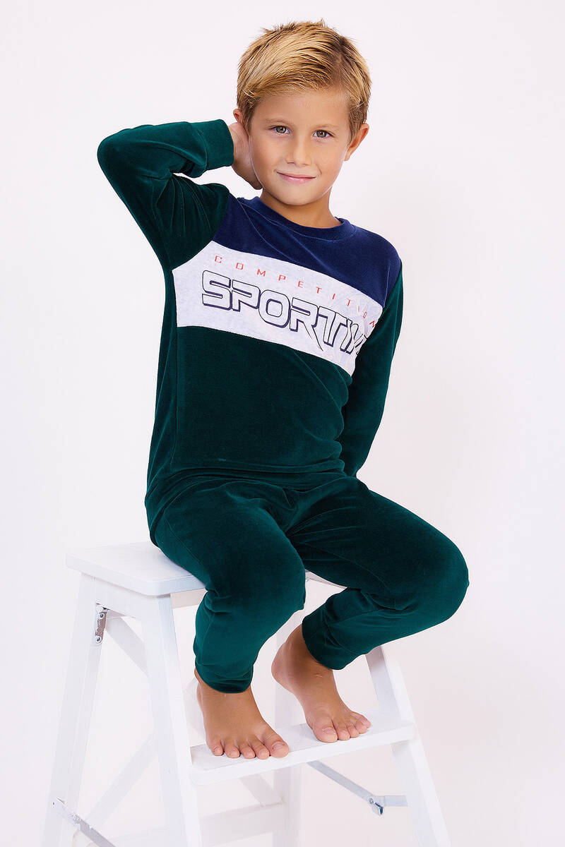 RolyPoly Sporting Yeşil Erkek Çocuk Pijama Takımı