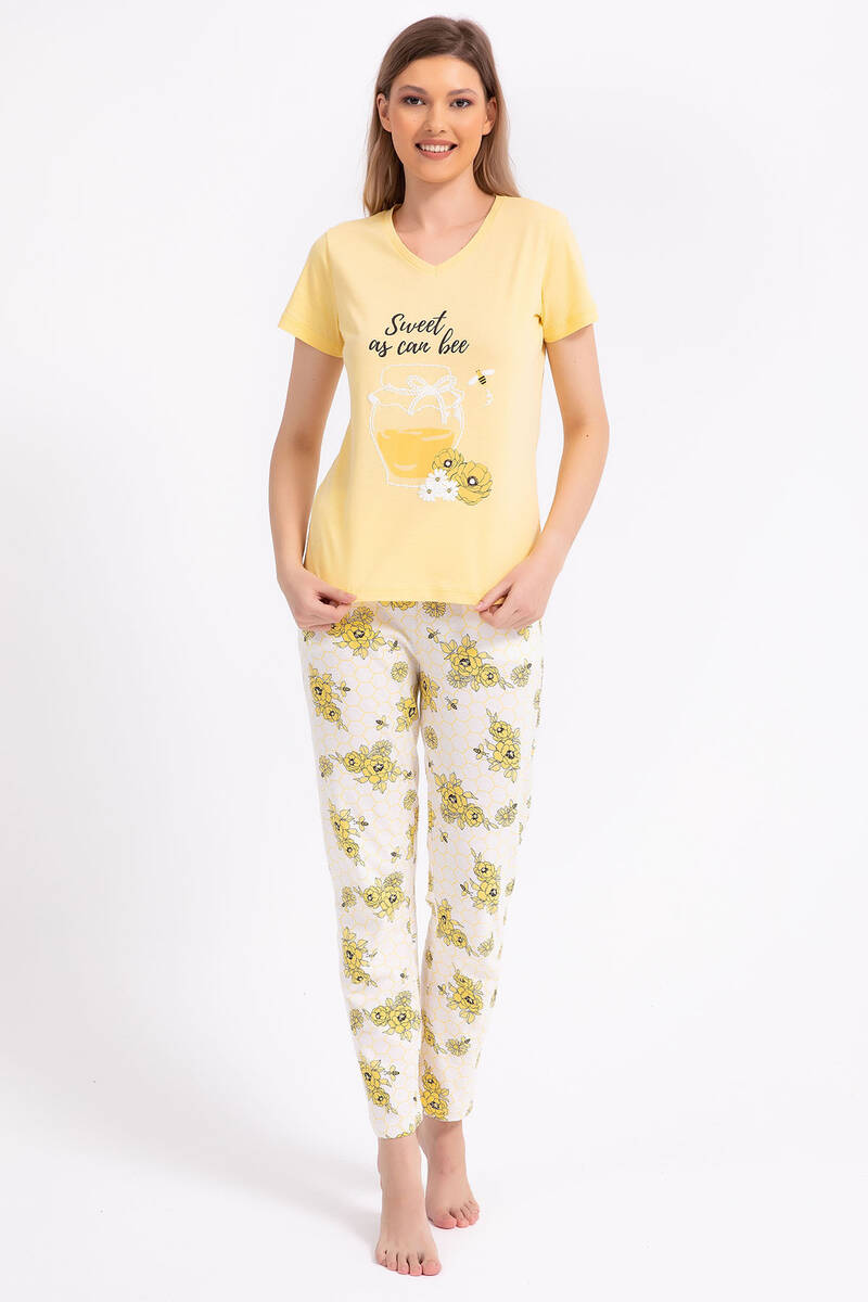 RolyPoly - Rolypoly Sweet As Can Bee Açık Sarı Kadın Pijama Takımı