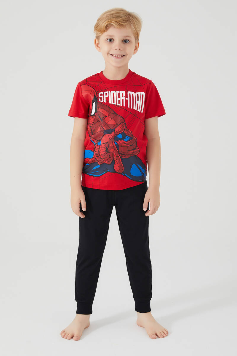 Spiderman The Flying Hero Kırmızı Erkek Çocuk Kısa Kol Pijama Takım