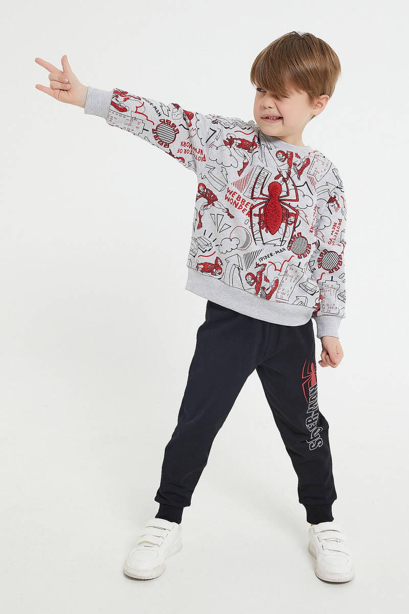 Spider Man Lisanslı Webbed Wonder Grimelanj Erkek Çocuk Eşofman Takım