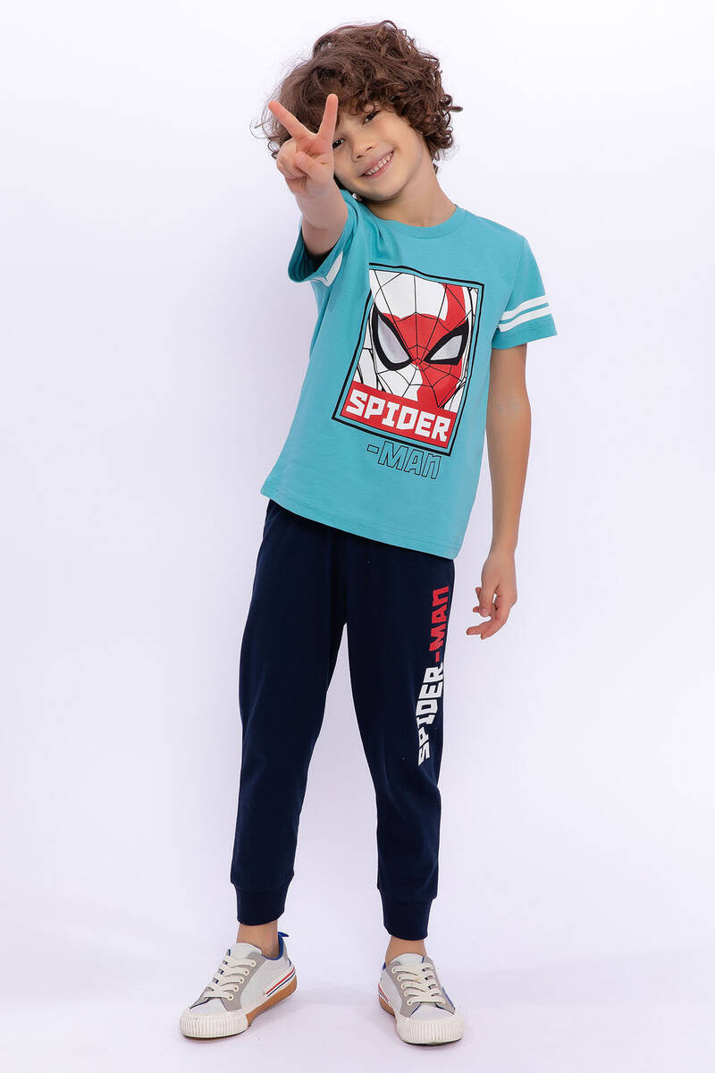 SpiderMan - Spiderman Lisanslı Cam Göbeği Erkek Çocuk Eşofman Takımı (1)