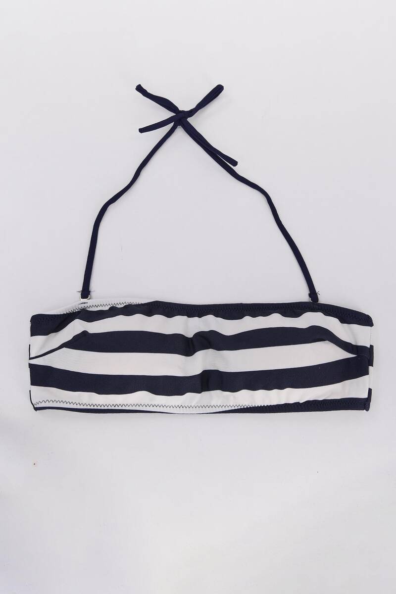Arnetta - Arnetta Striped Strapless Bikini Üstü