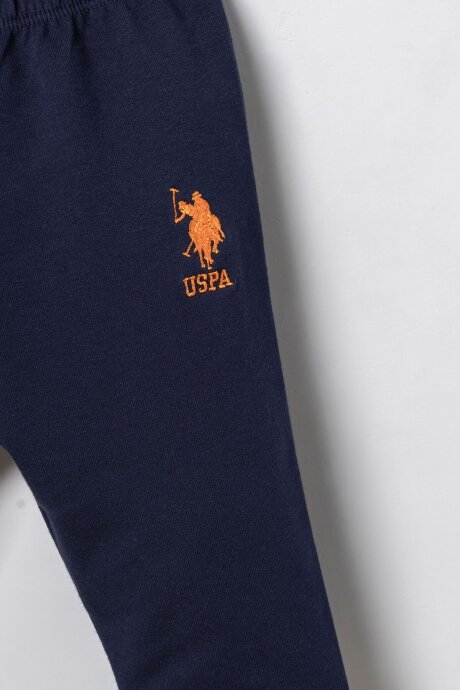U.S. Polo Assn. Baskılı Erkek Bebek Gri Eşofman Takım USB3167-C-V1 - 3