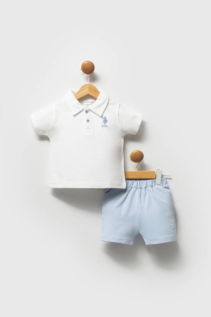 U.S. Polo Assn. Erkek Bebek Beyaz Tişört Takım