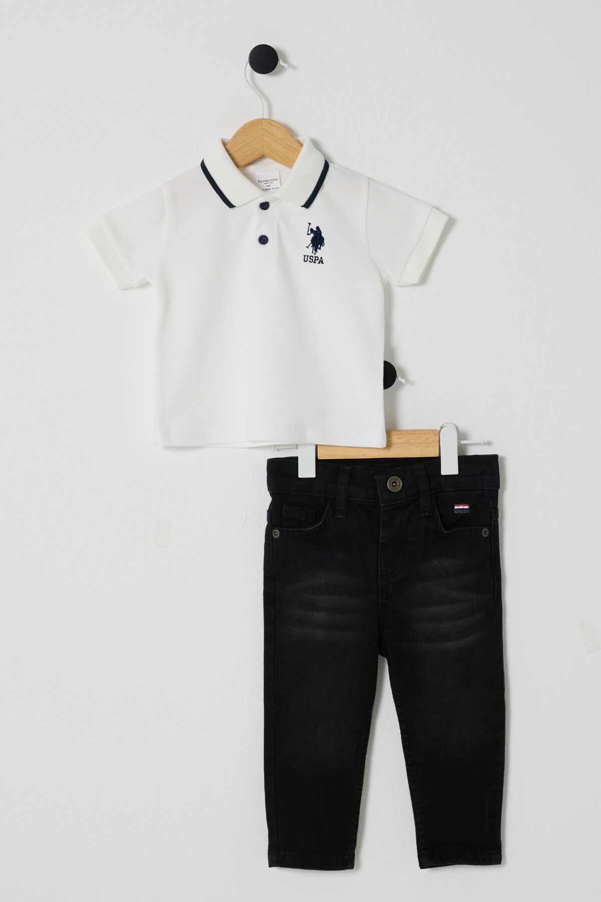U.S. Polo Assn Erkek Bebek Beyaz Takım