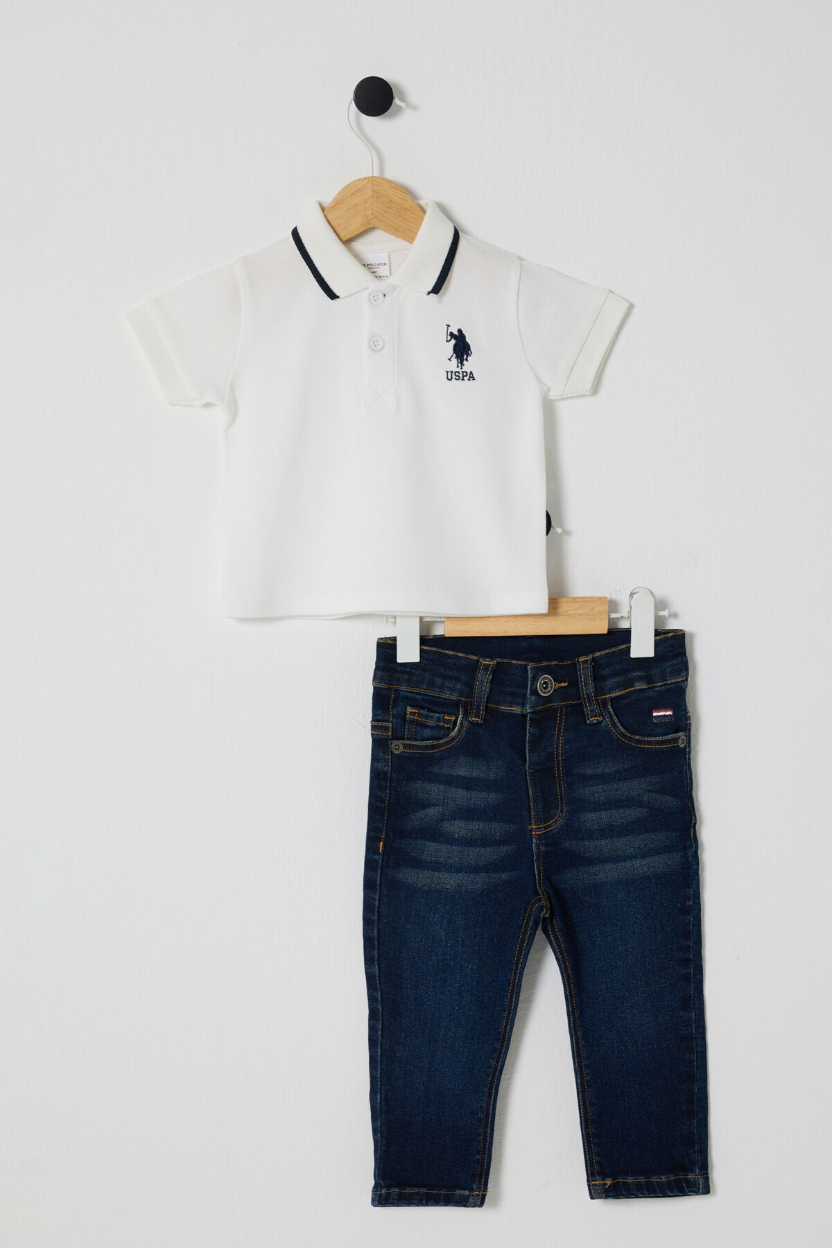 U.S. Polo Assn Erkek Bebek Beyaz Takım