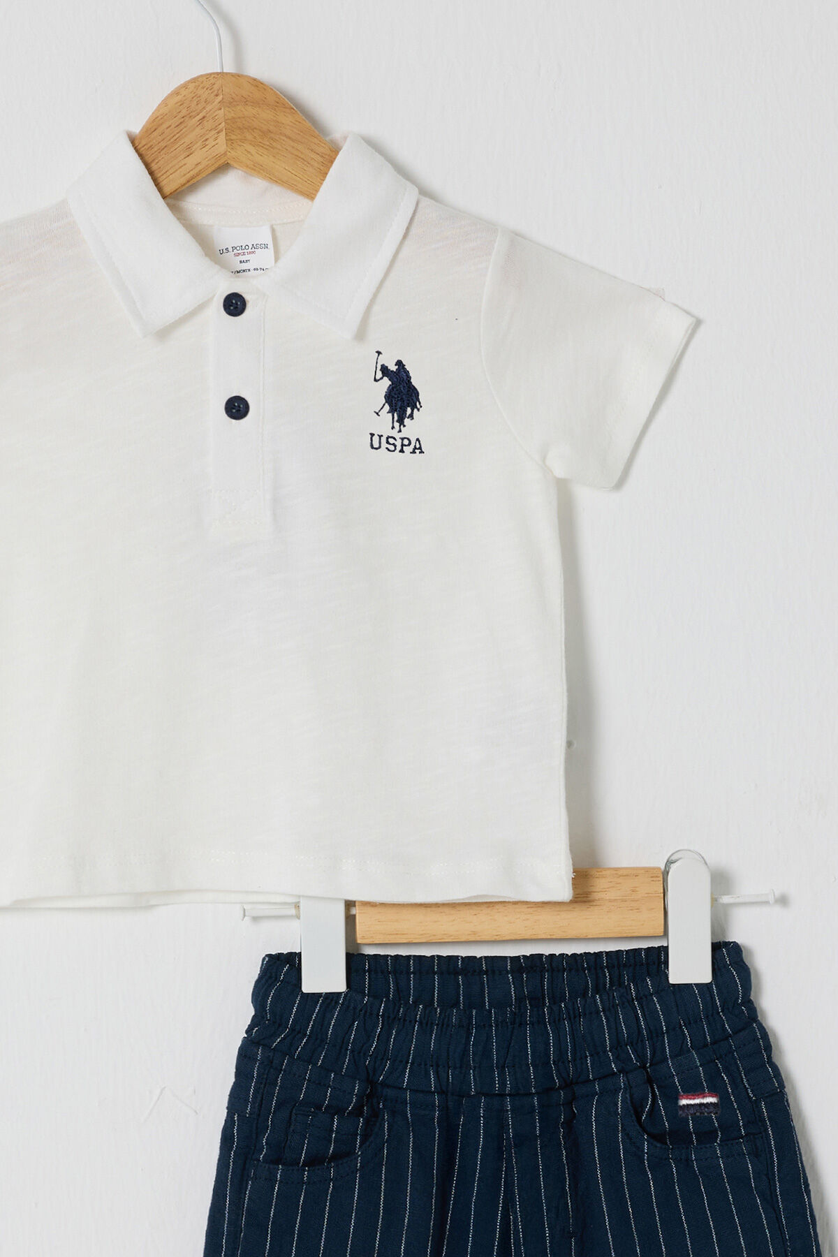 U.S. Polo Assn Erkek Bebek Beyaz Takım