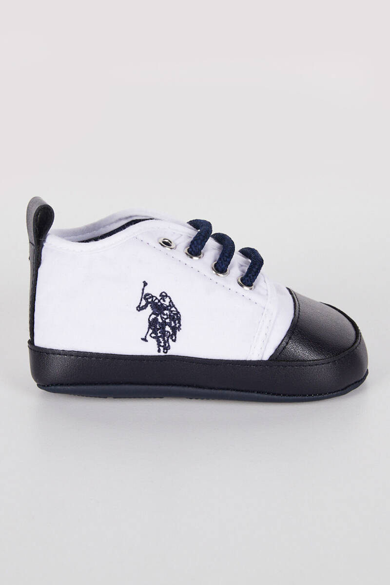 U.S. Polo Assn. Erkek Bebek Pamuklu Pigment Baskılı Yazlık Regular Fit Beyaz Ayakkabı USB1309-B-V2 - 2