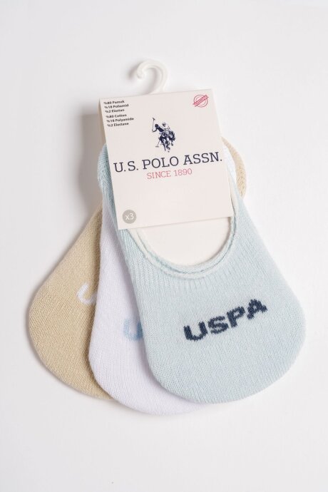 U.S. Polo Assn. Erkek Bebek Baskılı Yazlık Regular Fit Beyaz Çorap USB2601-C-V2