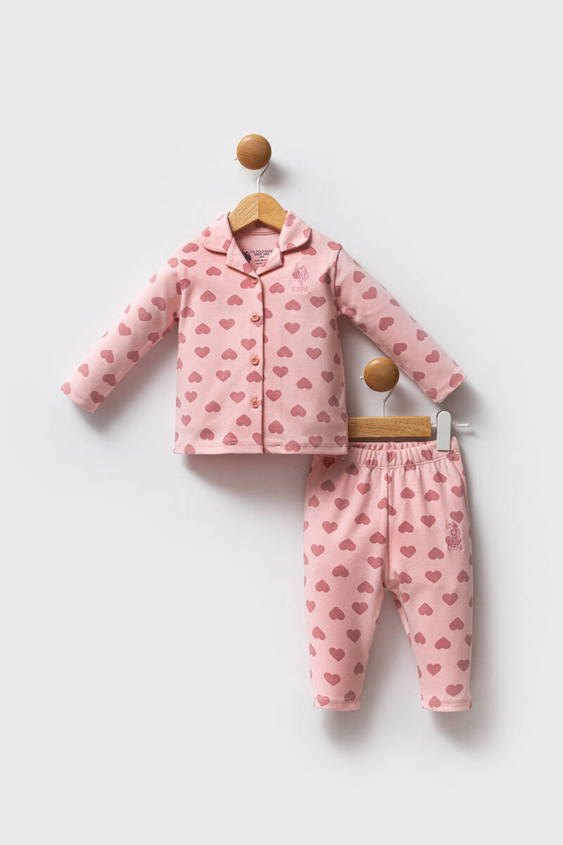 U.S.POLO ASSN KIZ BEBEK GÖMLEK PİJAMA TAKIMI Açık Pembe U.S.POLO ASSN KIZ BEBEK GÖMLEK PİJAMA TAKIMI Açık Pembe