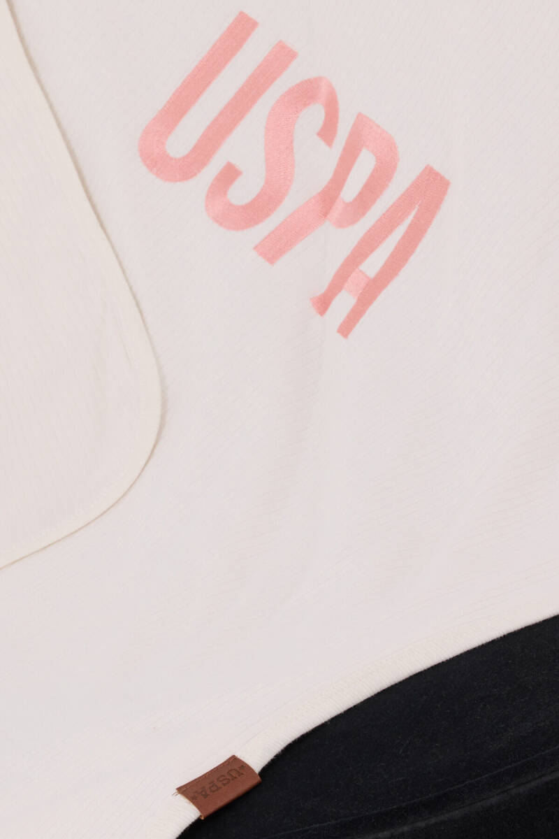 U.S. Polo Assn. Kız Bebek Örme Beyaz Battaniye USB2474-C-V5 - 3