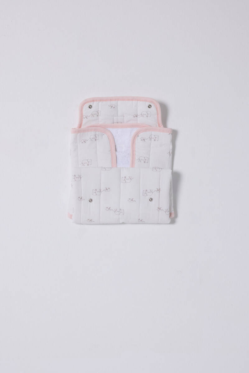 U.S. Polo Assn. Kız Bebek Pamuklu Pigment Baskılı Yazlık Regular Fit Beyaz Alt Değiştirme Minderi USB2352-C-V1 - 2