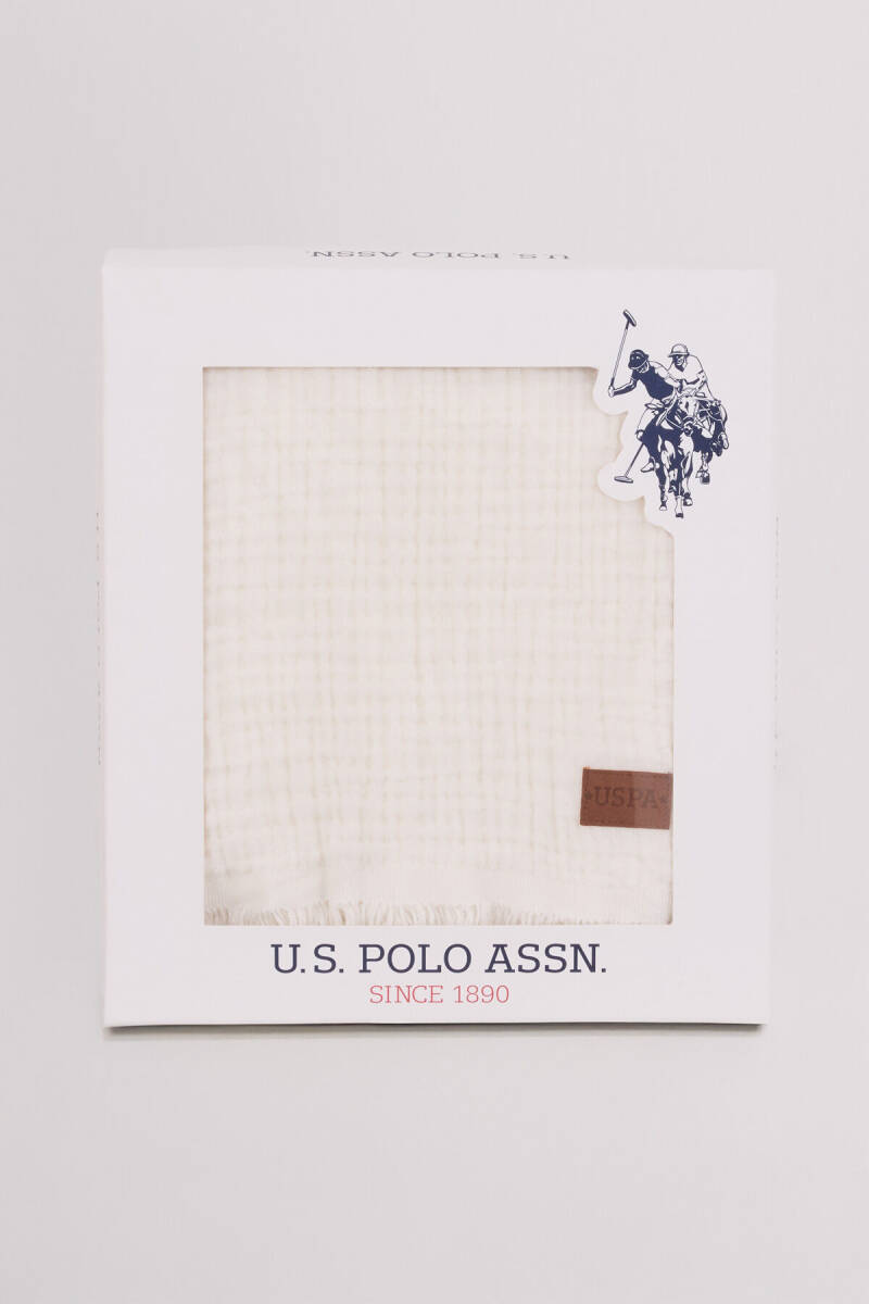 U.S. Polo Assn. Kız Bebek Pamuklu Pigment Baskılı Yazlık Regular Fit Beyaz Battaniye USB2500-C-V1 - 4