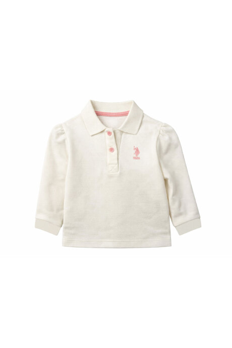 U.S. Polo Assn. Kız Bebek Polo Yaka Nakışlı Yazlık Regular Fit Mor T-Shirt USB3051-B-V6