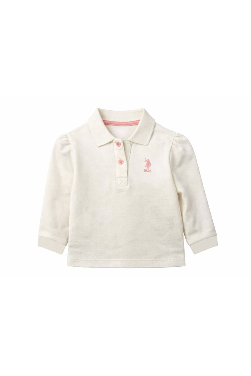 U.S. Polo Assn. Kız Bebek Pamuklu Polo Yaka Nakışlı Yazlık Regular Fit Mor T-Shirt USB3051-B-V6 - 1