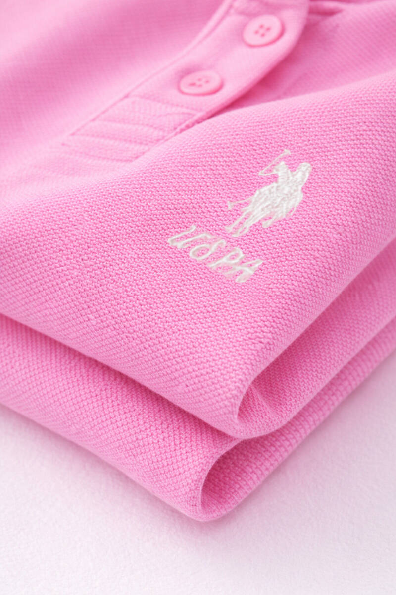 U.S. Polo Assn. Kız Bebek Yazlık Regular Fit Pembe Bebek Takımı USB680-C-V-3 - 4