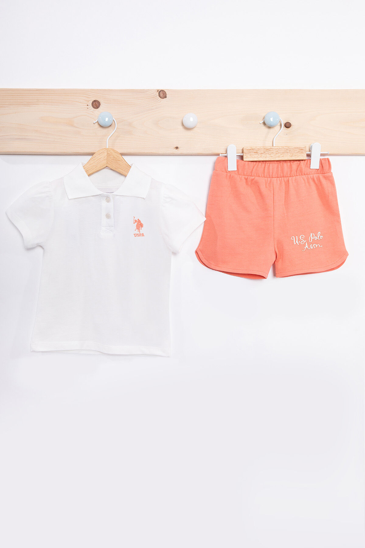 U.S. Polo Assn Kız Bebek Krem Takım