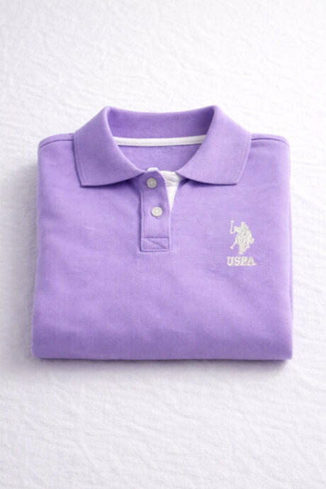 U.S. Polo Assn. Kız Bebek Yazlık Regular Fit Mor Bebek Takımı USB680-C-V-1 - 3