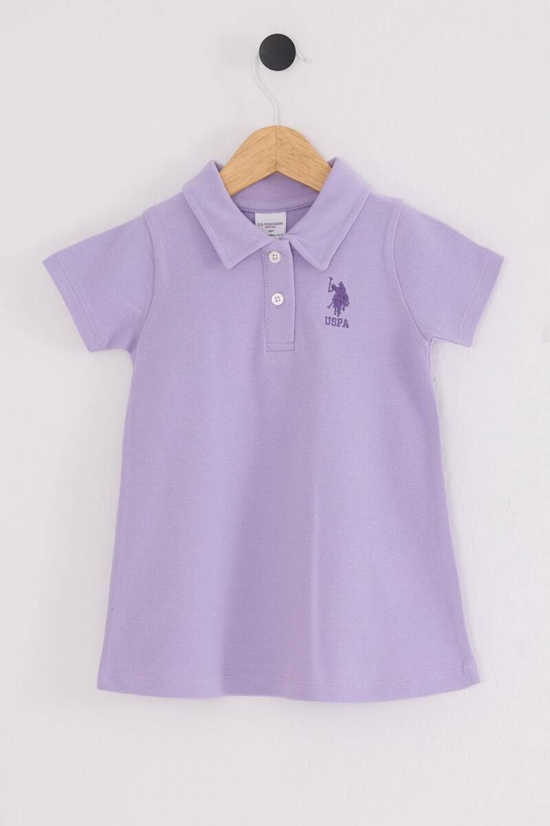 U.S Polo Assn Kız Bebek Lila Elbise
