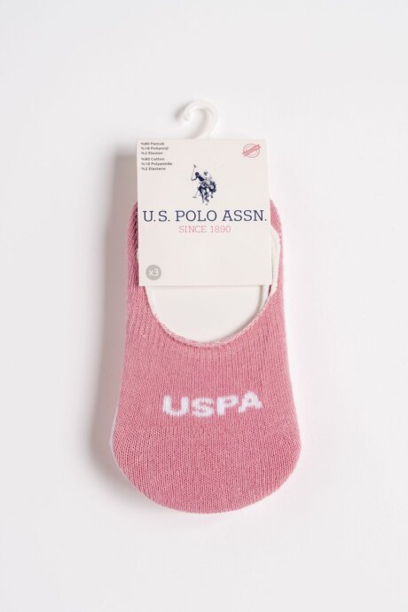 U.S. Polo Assn. Kız Bebek Baskılı Yazlık Regular Fit Pembe Çorap USB2801-C-V2 (1)