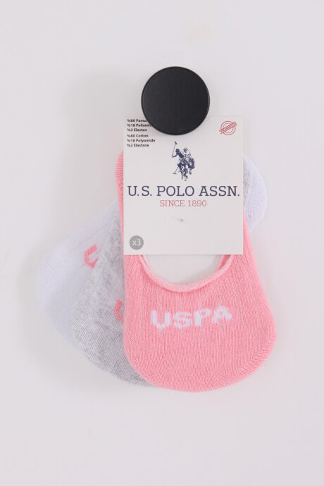 U.S. Polo Assn. Kız Bebek Pigment Baskılı Yazlık Regular Fit Pembe Çorap USB2801-C-V1 - 4