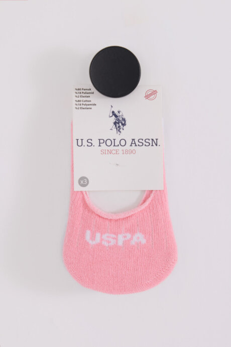 U.S. Polo Assn. Kız Bebek Pigment Baskılı Yazlık Regular Fit Pembe Çorap USB2801-C-V1 (1)