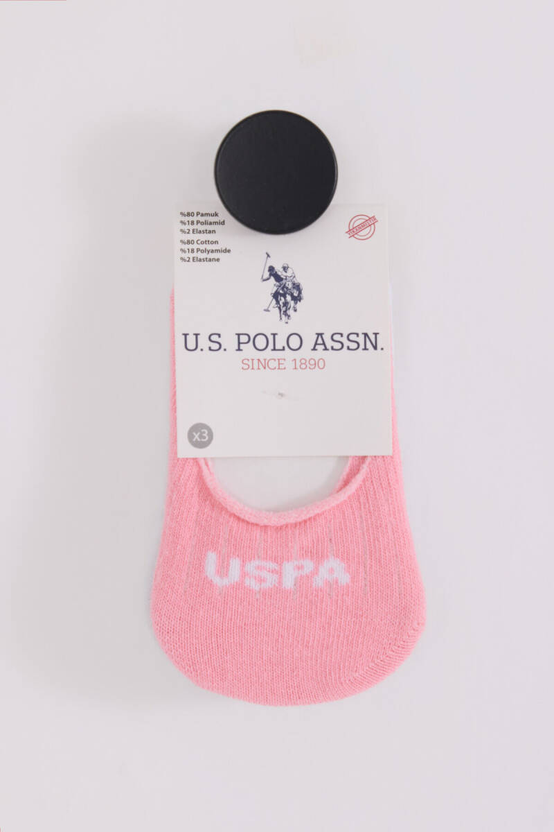 U.S. Polo Assn. Kız Bebek Pigment Baskılı Yazlık Regular Fit Pembe Çorap USB2801-C-V1 - 2