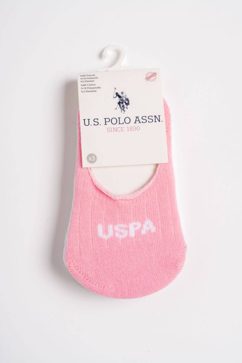 U.S. Polo Assn. Kız Bebek Pigment Baskılı Yazlık Regular Fit Pembe Çorap USB2801-C-V1 - 6