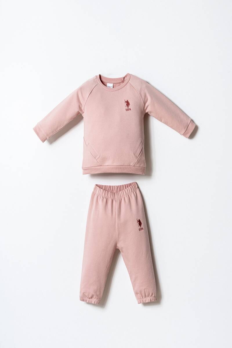 U.S. Polo Assn Kız Bebek Pembe Takım