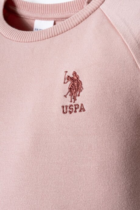 U.S. Polo Assn. Kız Bebek Pamuklu Örme Pembe Bebek Takımı USB2741-C-V5 - 2