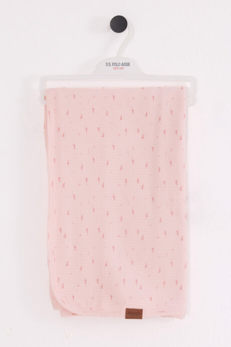U.S. Polo Assn. Kız Bebek Örme Pembe Battaniye USB2474-C-V2 - 4