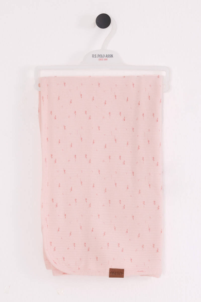 U.S. Polo Assn. Kız Bebek Örme Pembe Battaniye USB2474-C-V2 - 4