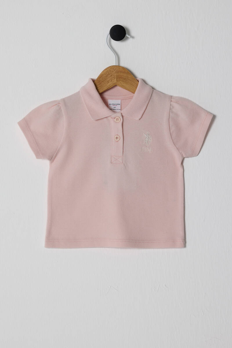U.S. Polo Assn. Kız Bebek Pudra Tişört
