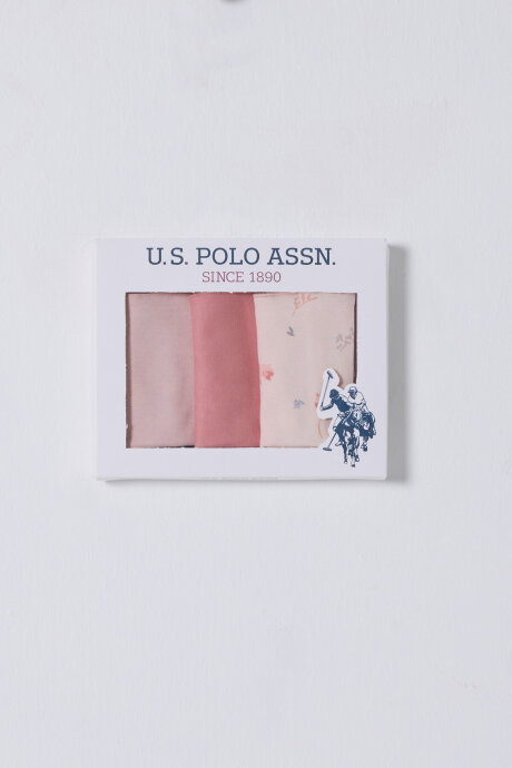 U.S. Polo Assn. Kız Bebek Pigment Baskılı Yazlık Regular Fit Pembe Mendil USB2491-C-V1 (1)