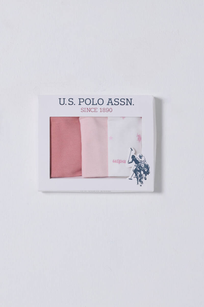 U.S. Polo Assn. Kız Bebek Pamuklu Pigment Baskılı Yazlık Regular Fit Pembe Mendil USB2492-C-V1 - 2
