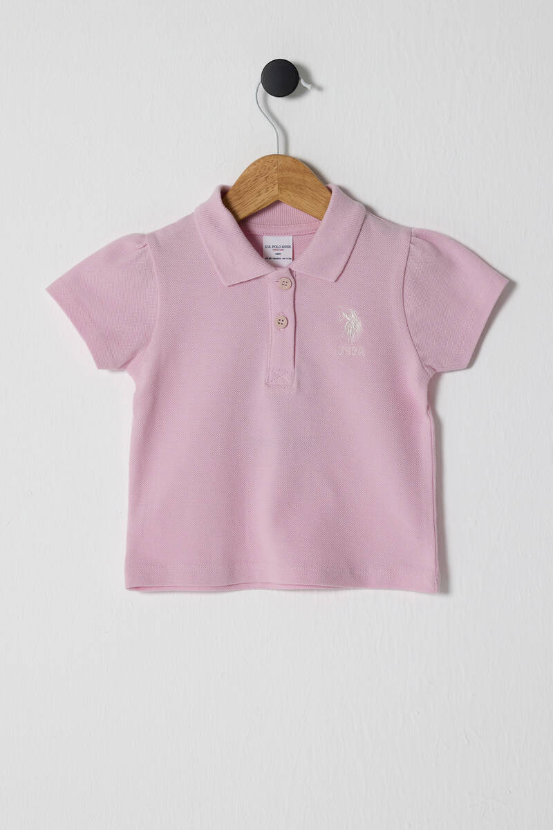 U.S. Polo Assn. Kız Bebek Pembe Tişört