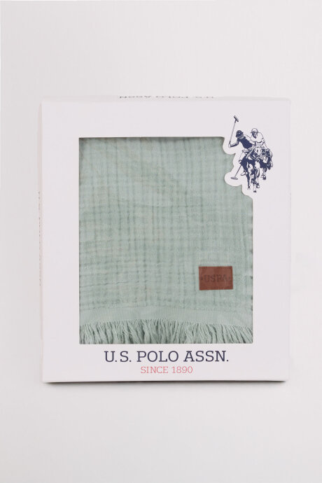 U.S. Polo Assn. Kız Bebek Pigment Baskılı Yazlık Regular Fit Yeşil Battaniye USB2500-C-V3 - 4